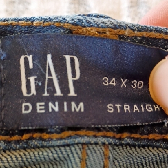 GAP Men's Dark Blue Straight Jeans - Picture 3 of 6